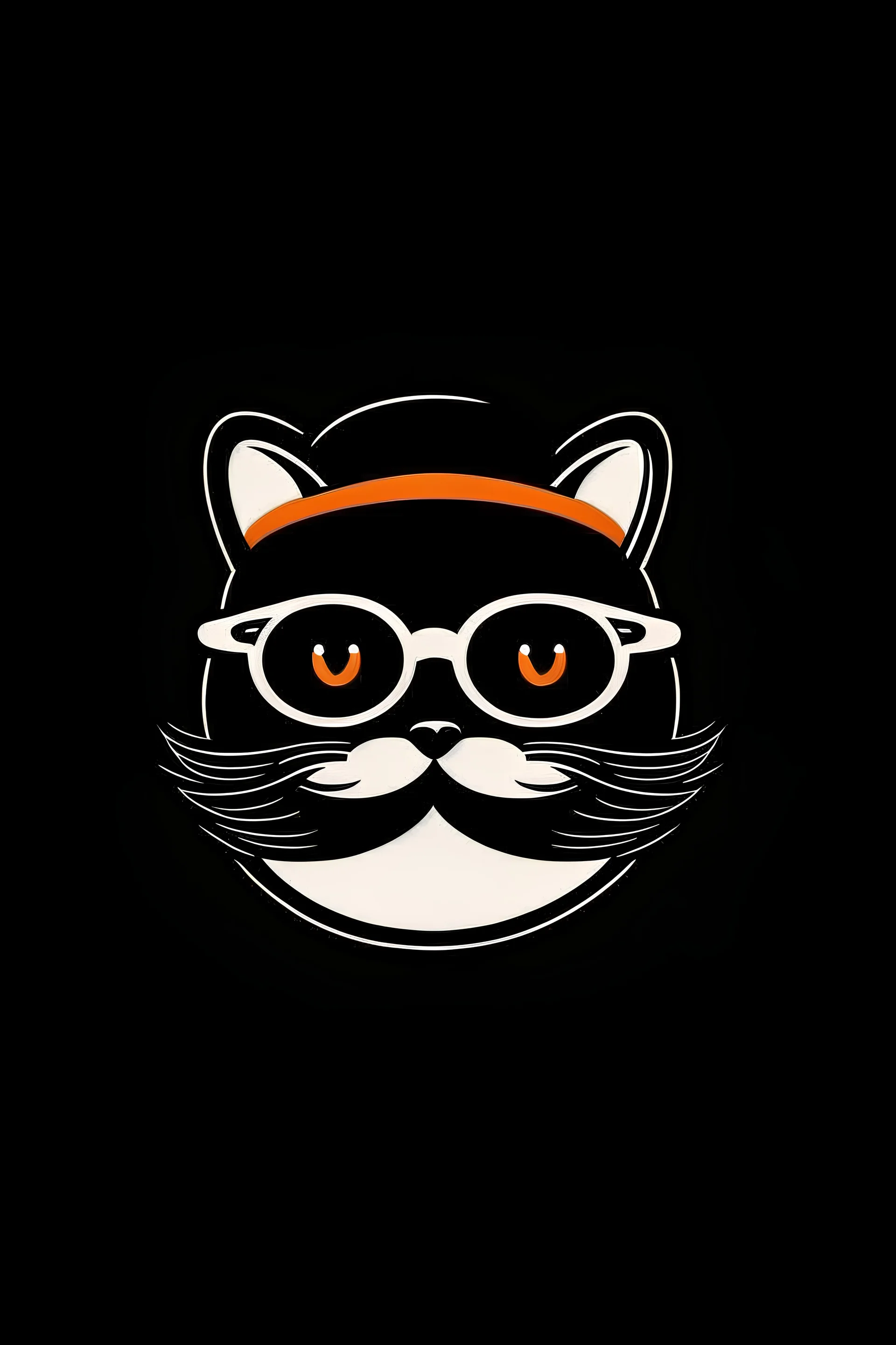 Create a logo, not minimalist style, that shows a cat's mustache