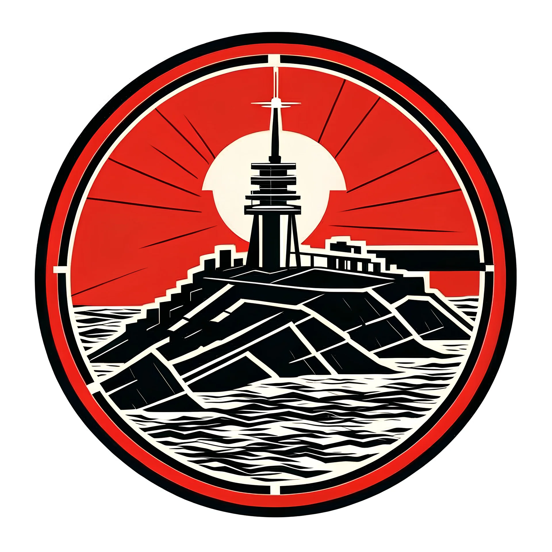 a modern logo containing radar and Westerplatte