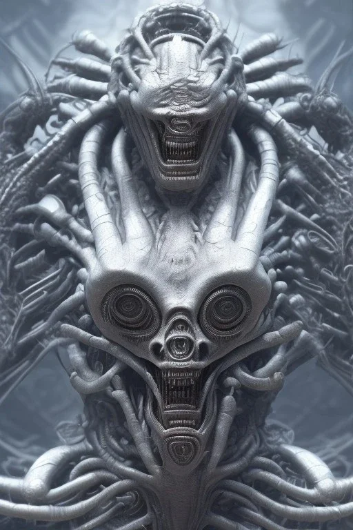 evil berserker, alien, tron, bitcoin eyes, 8k, finely detailed, photo realistic, gothic, hr giger