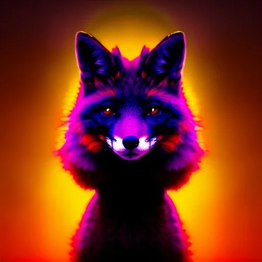 a fox fursona, darker colors, master quality, backlighting, soft lights, full body portrait, in frame, 8k, furry, fur, dark color pallet, robotic arm, cyberpunk, anthropomorphic, perfectly drawn face, well drawn paws