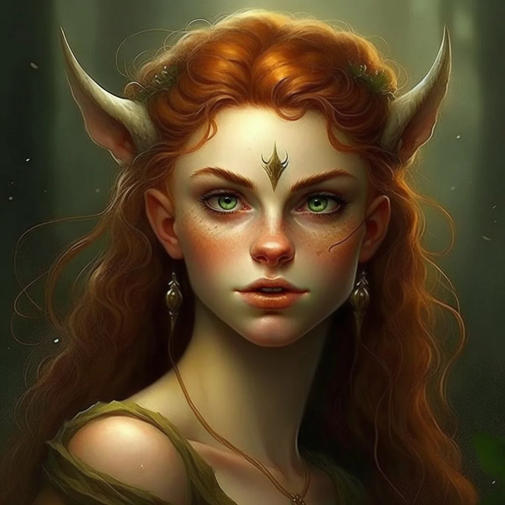 pretty girl, aged 19, ginger, faun, satyr, fantasy, attractive, narnia, realism