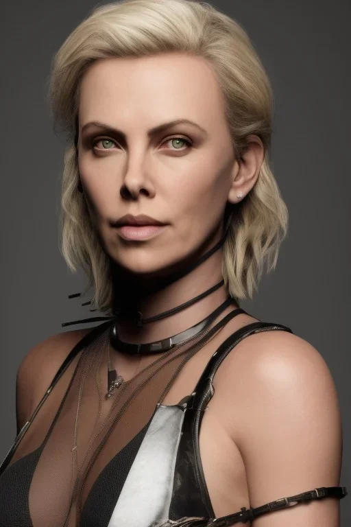 A badass charlize theron wearing a dragon skull mask, atmospheric, realistic, unreal engine, cinematic lighting, octane render.