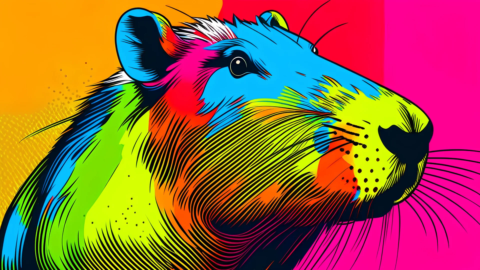 Capybara pop art