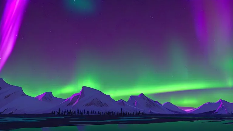 northern lights over alaska