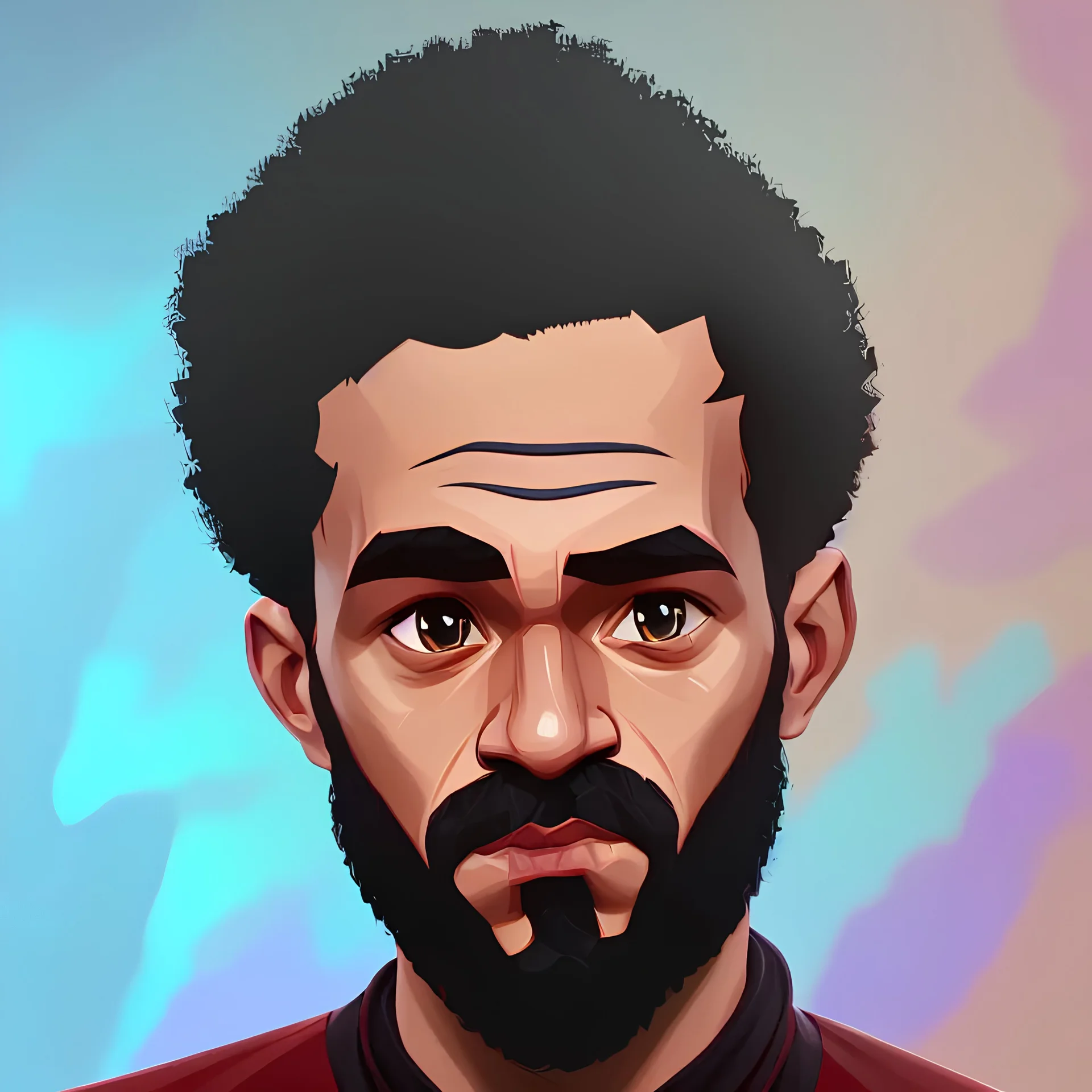 mo salah portrait like a hero and won a ballon d'or