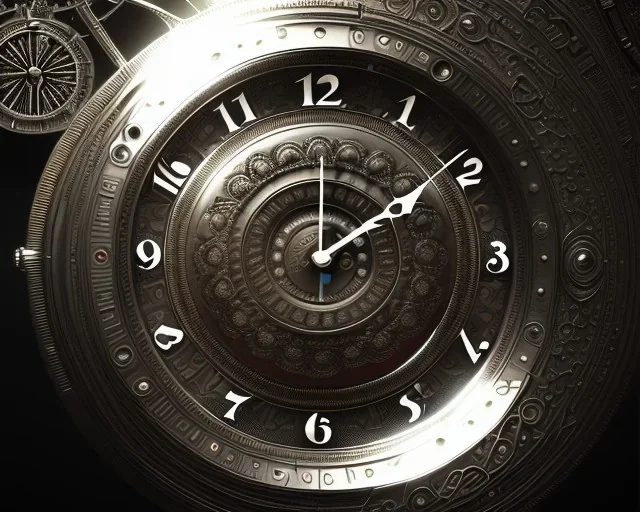 a clock as a time travel machine, realistic, intricately detailed, meticulously detailed