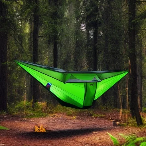 hammock camping in the woods