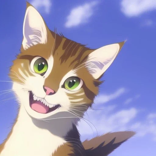 tabby cat animal, anime, ultra-detailed, white background, HD design by makoto shinkai, Granblue Fantasy