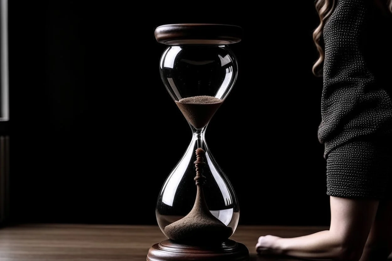 Someone with a hourglass .