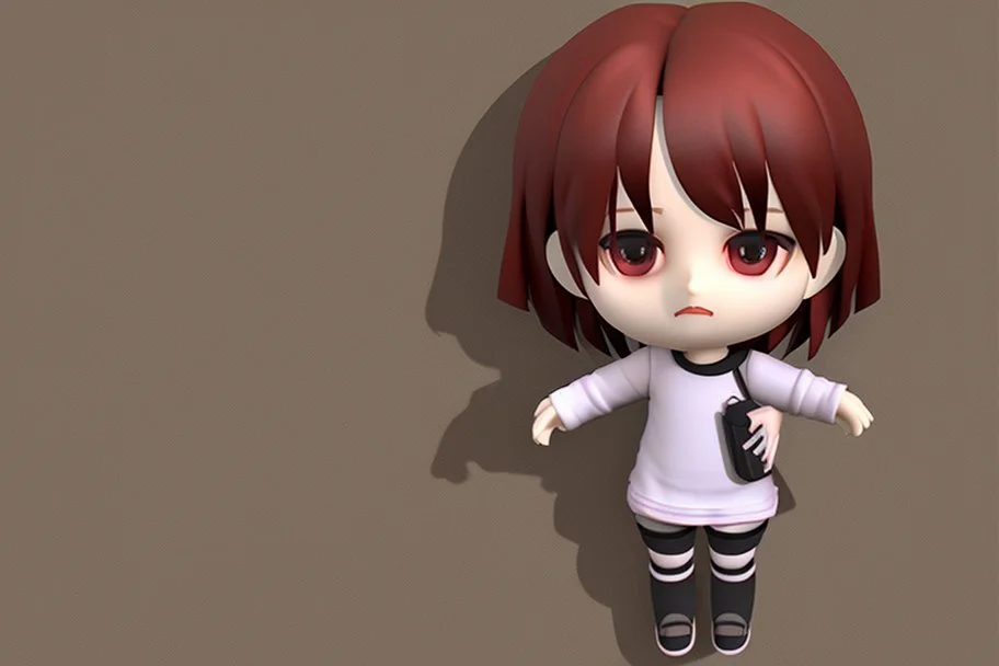 cute sad lonely 3D chibi girl