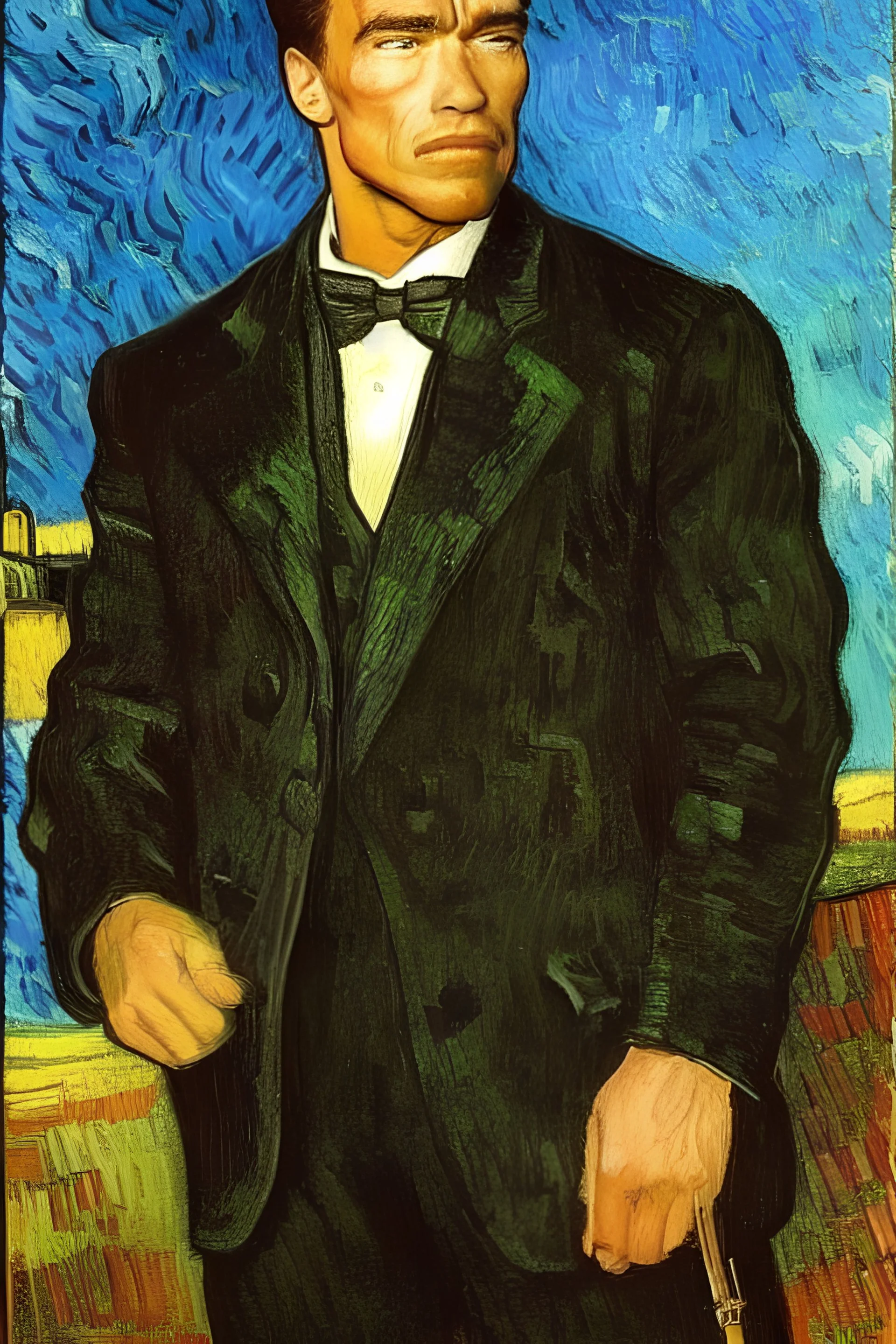 Arnold Schwarzenegger by Van Gogh