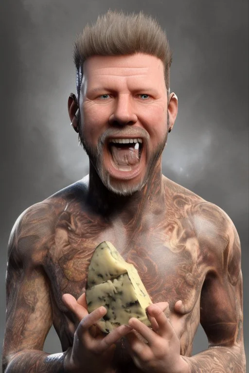 james hetfield eating cheese founde