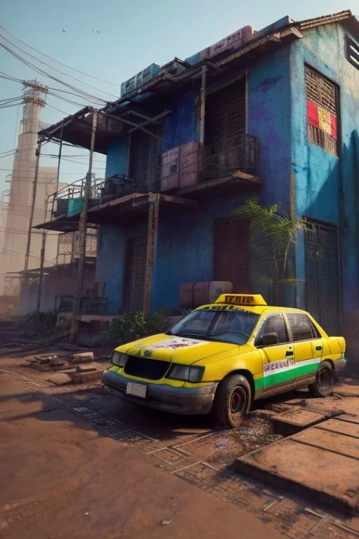 cyberpunk, kente, ghana flag, ghana taxi, ghana bus, village, 8k quality