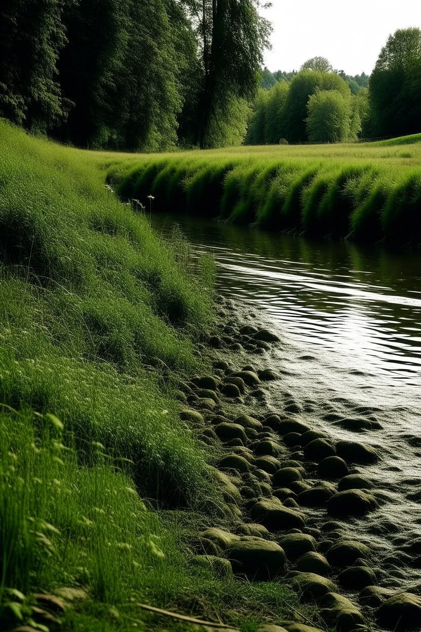 edge of a river bank