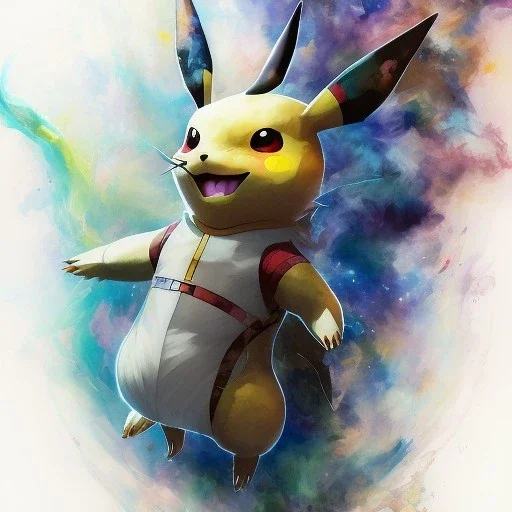 Pokémon Pikachu, watercolor illustration by <agnes cecile> <Yoji Shinkawa>, intricate detail ,