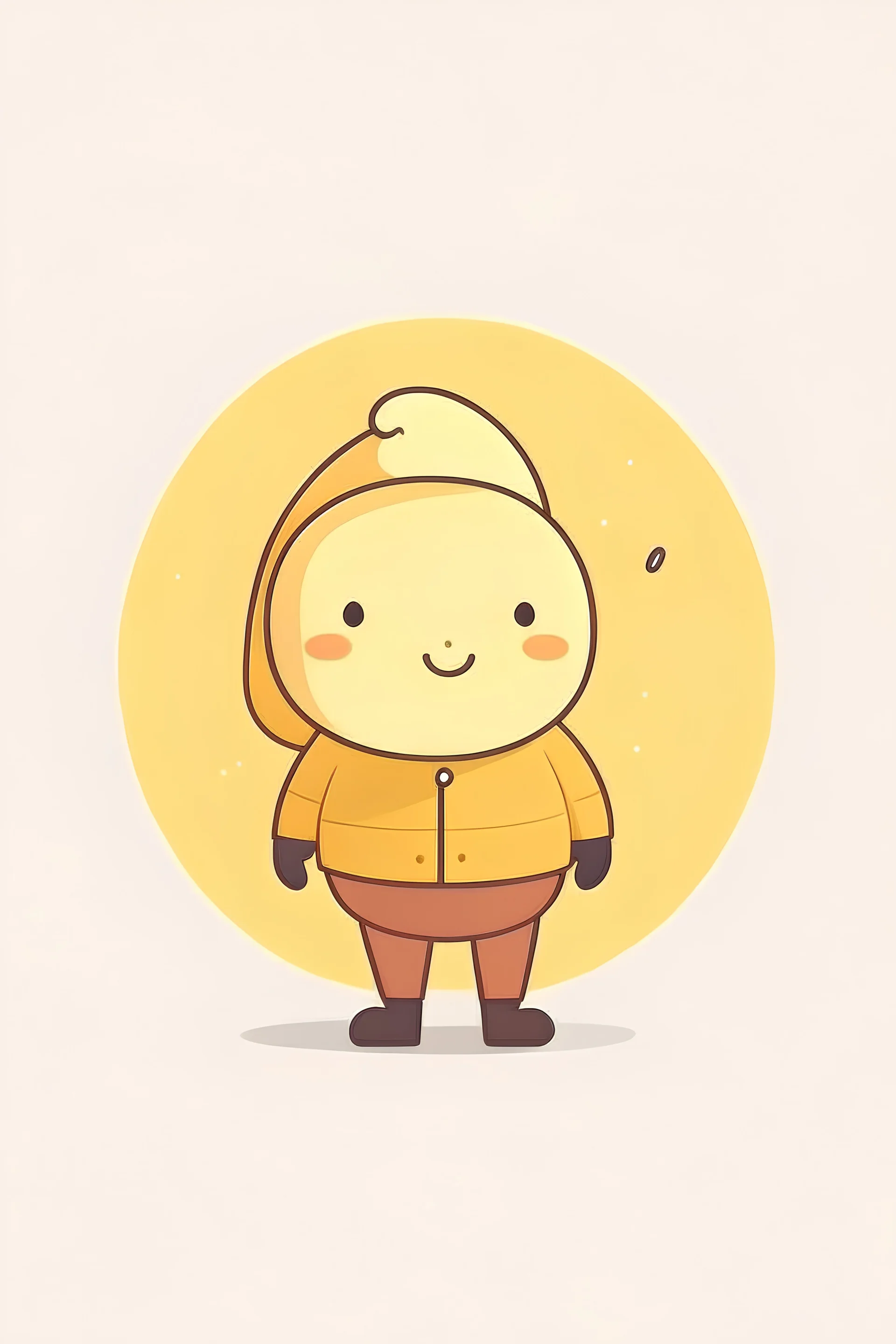 Design personnage simple et rond