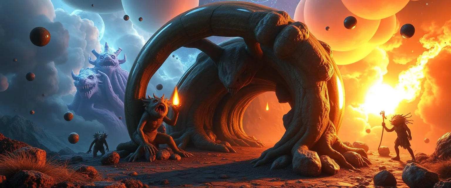 enter the strangest bubble doorway to weird dimension and its heavenly messed up creatures