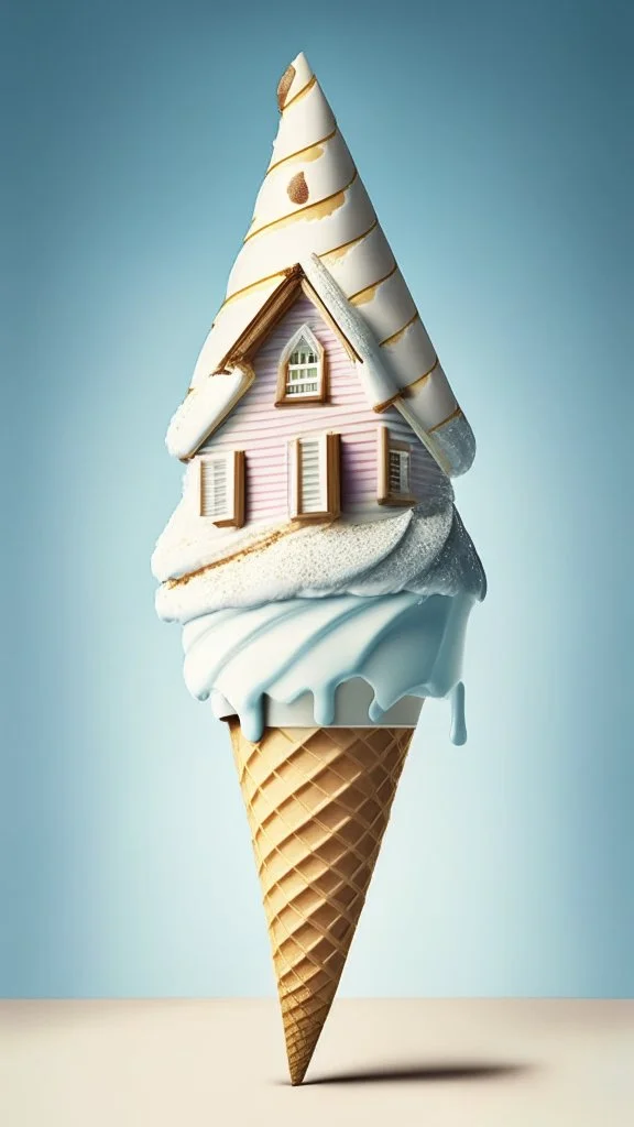 House on Ice cream cone