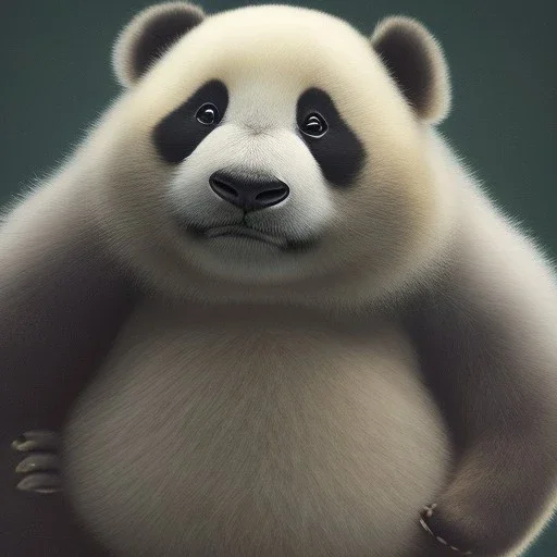 pixar art style of cute fat baby panda in natural environment, monotone color, full body, by mobeius, au naturel, hyper detailed, digital art, trending in artstation, cinematic lighting, studio quality, smooth render, unreal engine 5 rendered, octane rendered, art style by klimt and nixeu and ian sprigger and wlop and krenz cushart