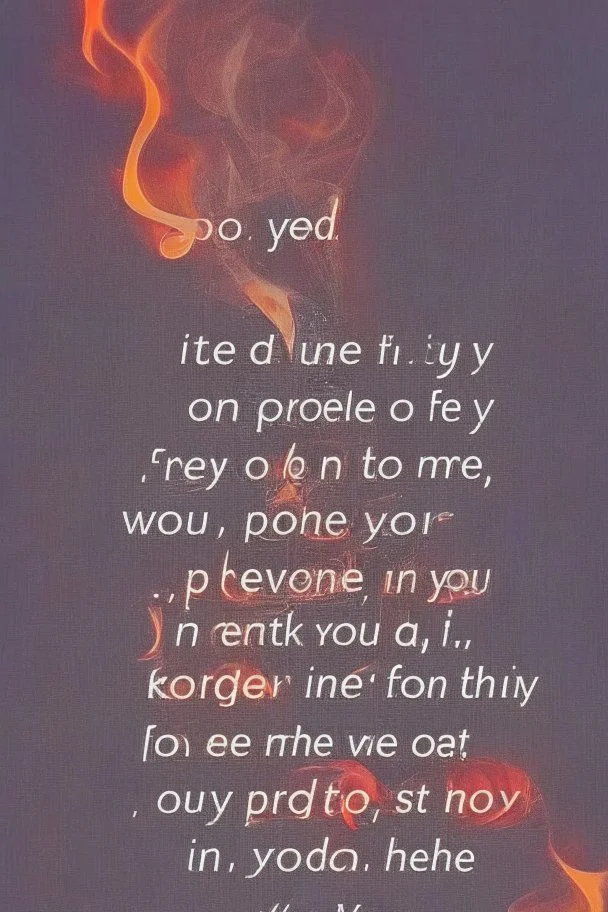 Poetry has no place for a heart that's a whore And I'm young and I'm strong But I feel old and tired Overfired And I've been poked and stoked It's all smokethere's no more fire Only desire For you, whoever you are