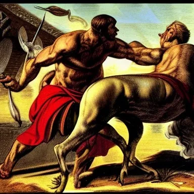 romulus en remus fighting in comic