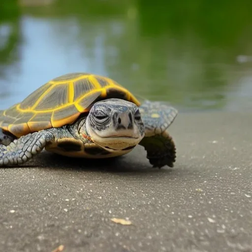 little turtle goes on a trip