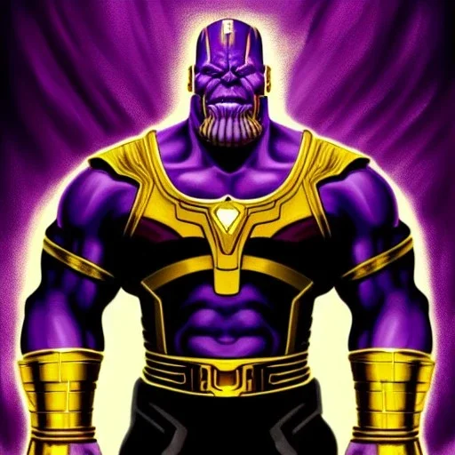 ultra detailed fullbody portrait of Thanos Flexing the arm with the infinity gauntlet with all the power stones ,wearing Armor, extremely detailed digital painting, extremely detailed face,crystal clear eyes, in the style of robert e howard and pablo oliveira and Ken Kelley and Keith Parkinson , mystical colors, perfectly centered image, perfect composition, rim light, beautiful lighting,8k, stunning scene, raytracing