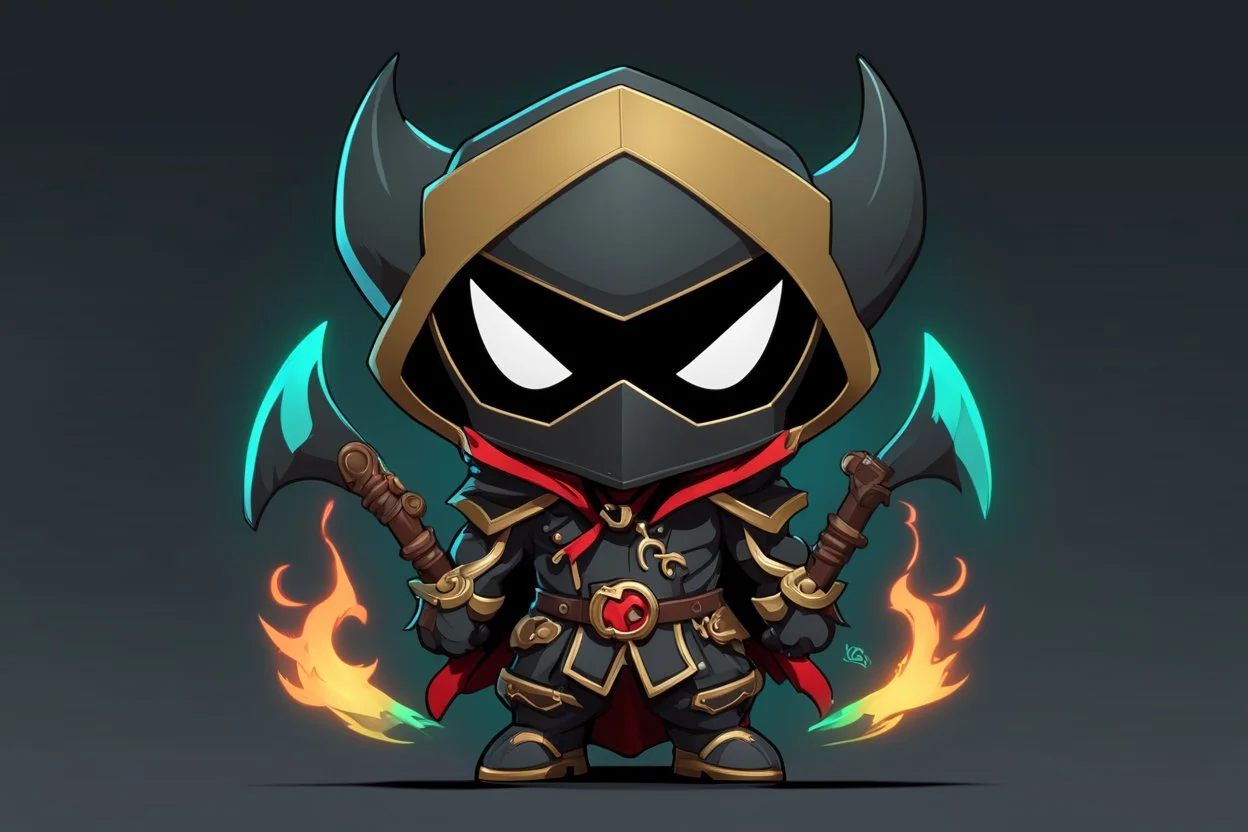 Chibi pyke venom in 8k solo leveling shadow artstyle, in the style of fairy academia, pirate them, mask, close picture, neon lights, intricate details, highly detailed, high details, detailed portrait, masterpiece,ultra detailed, ultra quality