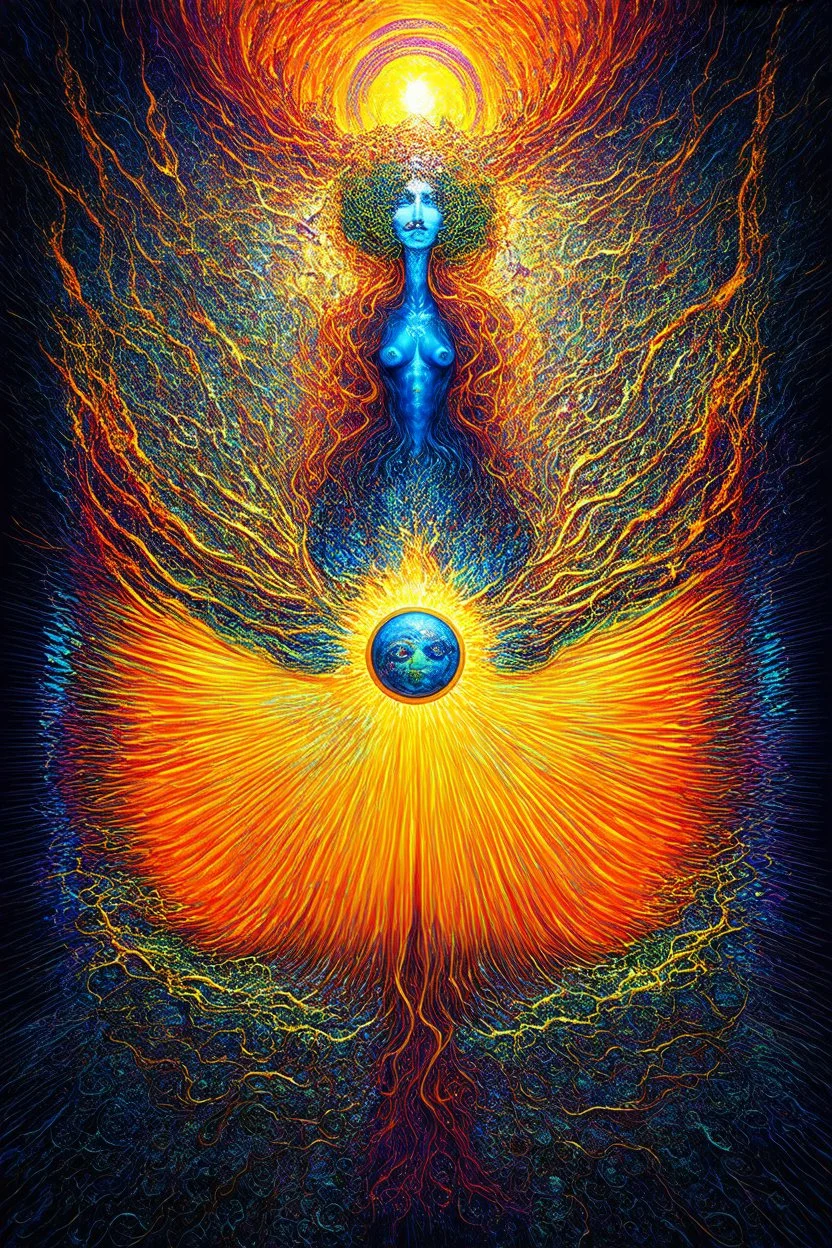 divine rebirth; Neo-surrealistic Optical Art