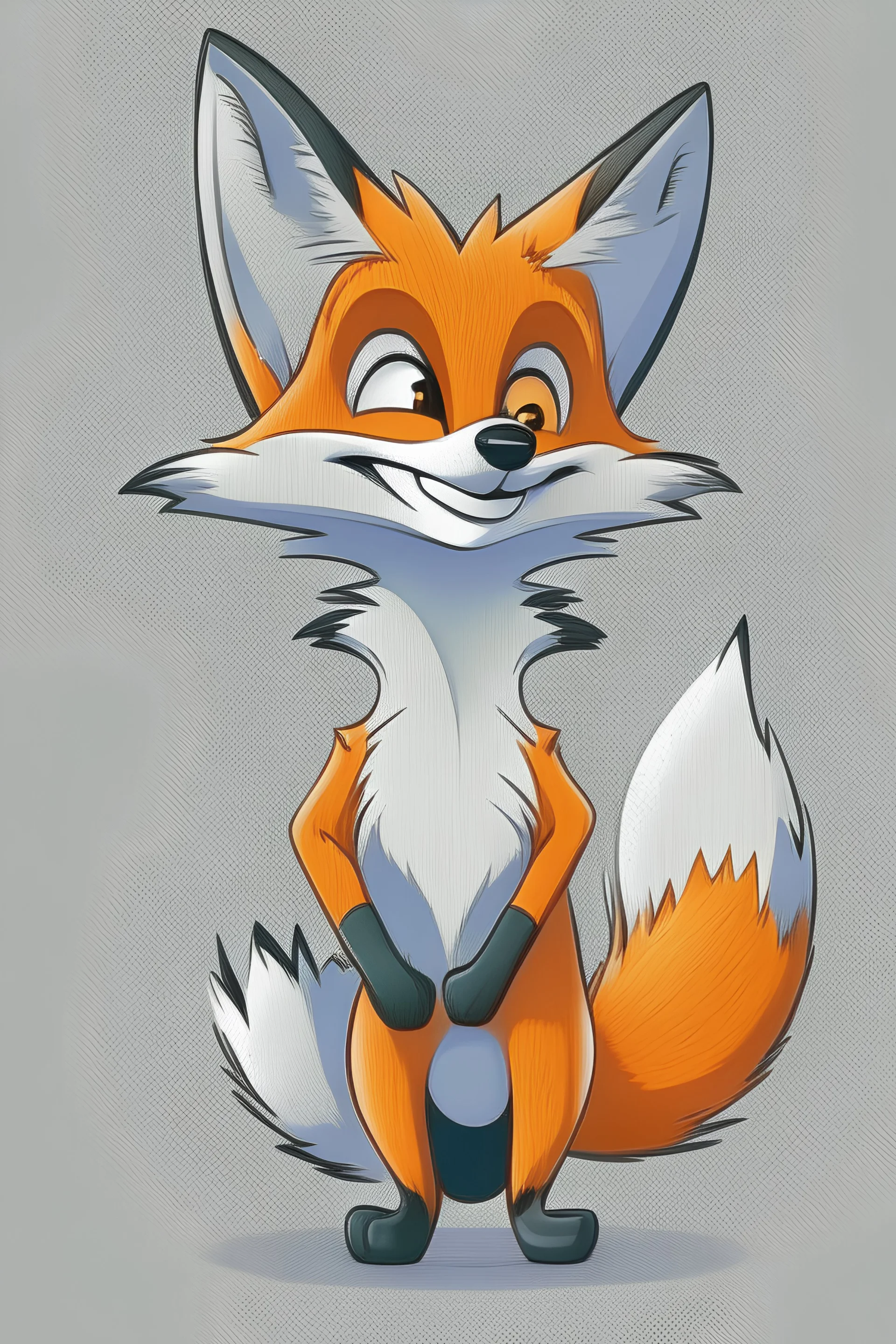  A Funny Fox Cartoon White Border Ve Gallery Stablecog