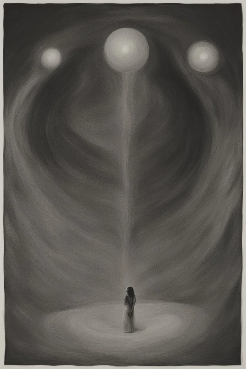 The life-filled void of an empty existence, a universe of paradoxes charcoal smooth