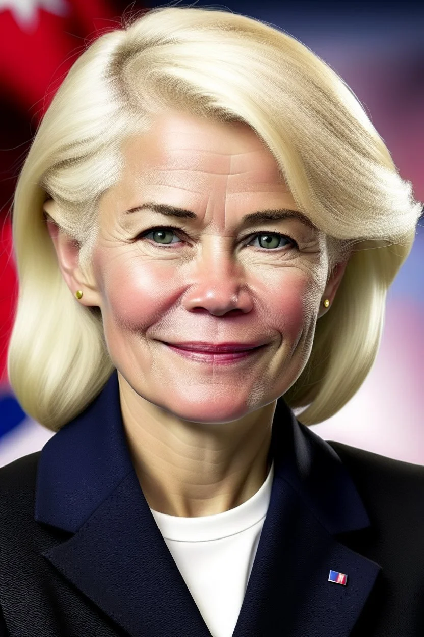 Liberal politician of norway with blonde hair middle length