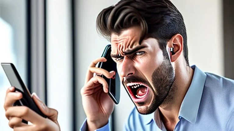 male customer upset on phone about cellular contract