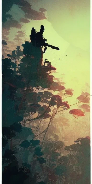 silouhette of hawaii, highly intricate hyperdetailed matte photography by Ismail Inceoglu,Sakiyama,James Gurney,Victro Ngai & Kaluta,cover art,poster art,long exposure,cel-shaded,masterpiece,award-winning