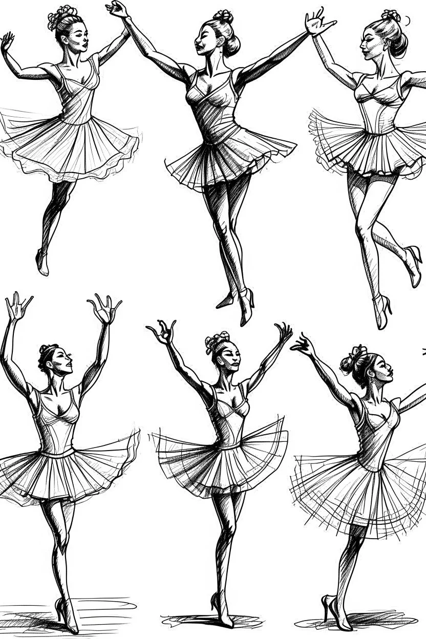 Ballerina drawing sketches