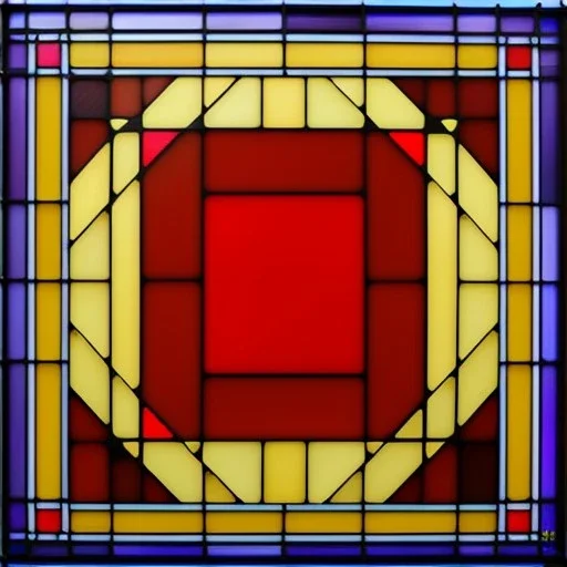 Piet mondrian stained glass