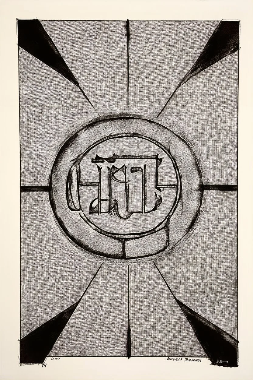 Impossible Tetragrammaton; Constructivism; Ink Wash