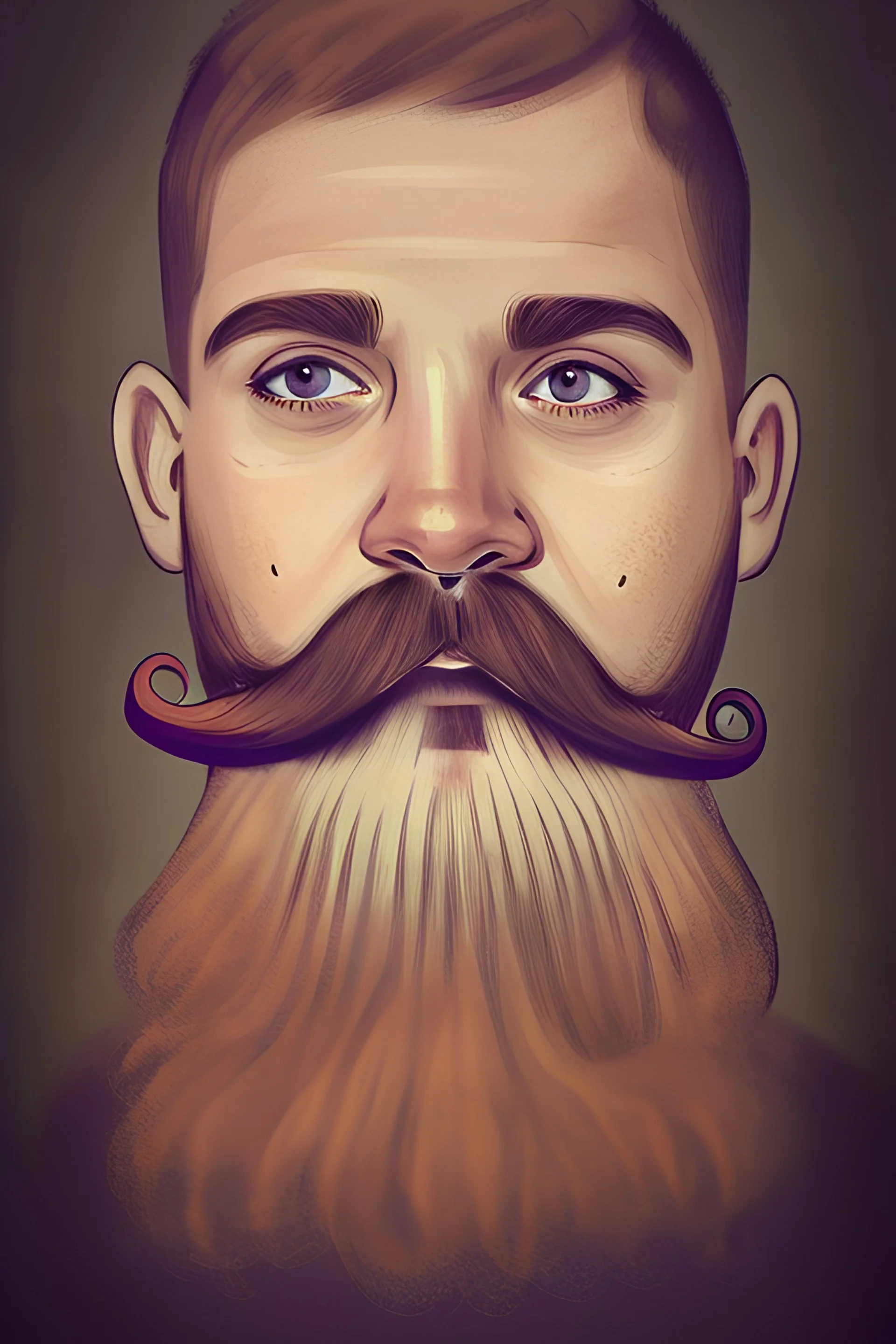 dios barbudo de la musica con bigote bicolor entregandose a la vida