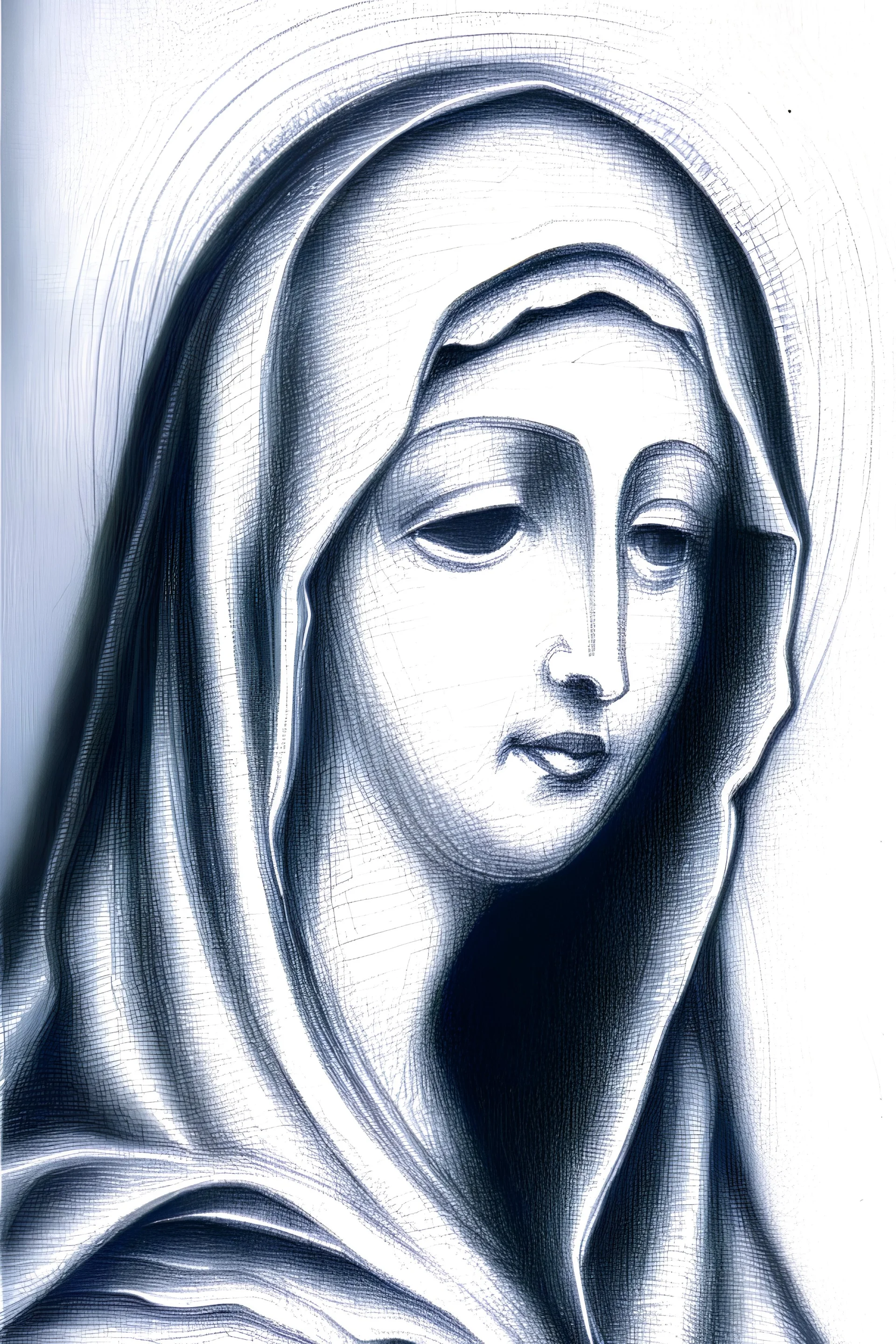 Drawing of the Virgin Mary