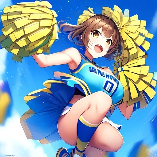 Clear focus,High resolution, Cheerleader, Jumping