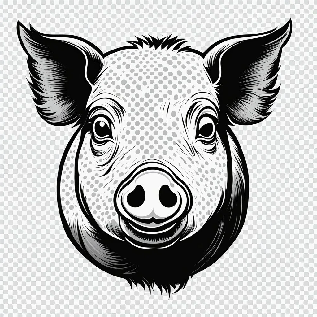 vector illustration of a pig