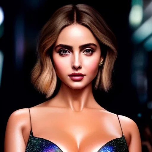 Ultra detailed fullbody Portrait in oil on canvas of sexy busty Anna de Armas(Joi) -blade runner 2049-,extremely detailed digital painting, extremely detailed face, crystal clear eyes, mystical colors ,perfectly centered image, perfect composition, rim light, beautiful lighting,masterpiece ,16k, stunning scene, raytracing, anatomically correct, in the style of Simon Bisley and uncannyknack and caravaggio and Seung Eun Kim and Steve Jung Jeehyung Lee.