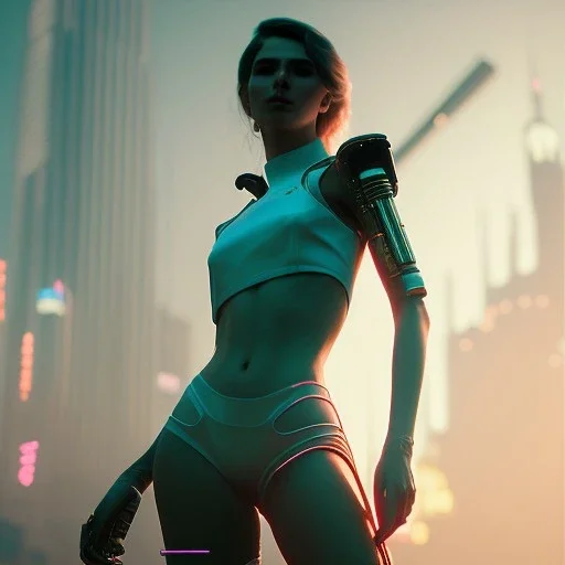 Most beautiful cyberpunk girl ,soft lighting,wearing of cyberpunk2077 outfit, polaroid,outdoors,macro lens, cinematic, unreal engine 5, 8k, hyper realistic. ambient lighting, elegant,hyperphotorealistic, cinematic lighting, hyperphotomaximalist, masterpiece,epic composition, tilt shift blur, by japbun2-40