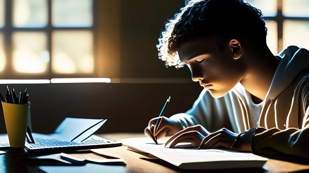 The image for the article depicts a young person sitting in front of a laptop in a well-lit room filled with natural light. The individual appears entirely focused on the process of online learning, holding a pen in their hand and jotting down important notes. On the screen in front of them, an educational interface can be seen, featuring a variety of learning materials, including e-books and educational videos. The image conveys the concept of self-directed learning and personal development thr