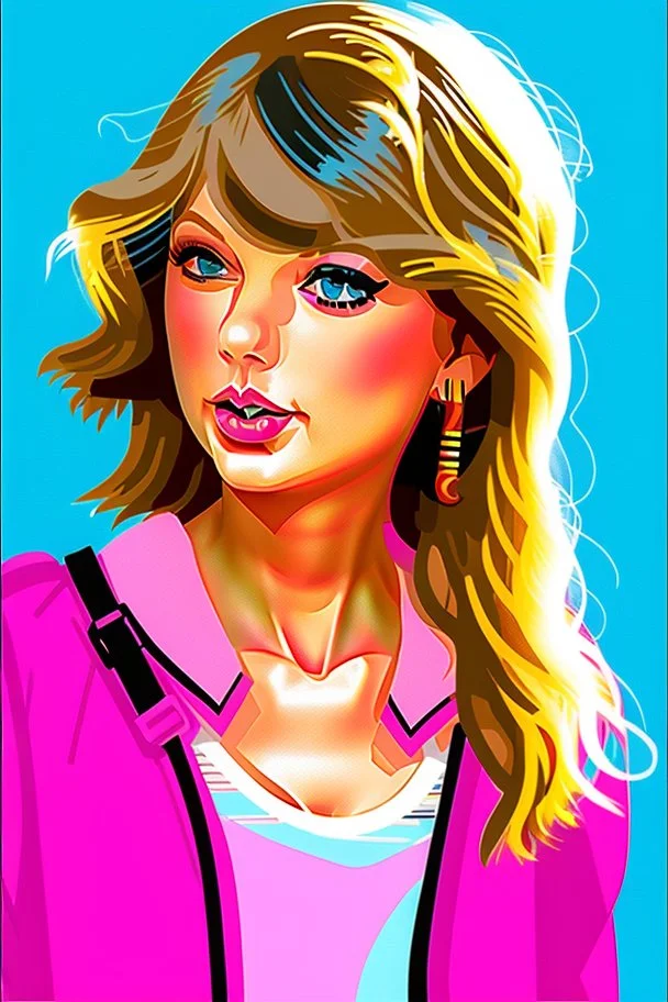 make a portrait of a 1980's Taylor Swift