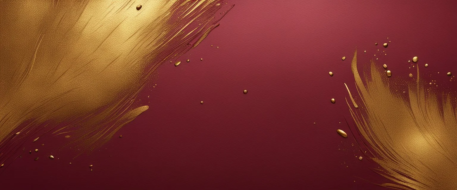 Hyper Realistic Golden-Texture on Maroon-brush-strokes-background