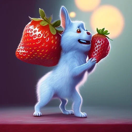 pixar style,women strawbery jam kitchen,volumetric blue sky environment and background, volumetric lighting,dramatic lighting, realistic painting of an strawberry, looking excited, detailed digital painting, extreme dense and fine fur, anime, ornate, colour-washed colors, elegant, small minutiae, tiny features, particulars, centered, smooth, sharp focus, renderman gofur render, 8k, uhd, detailed eyes, realistic shaded volumetric lighting,caustics,backlight,centered camera view,blue bird