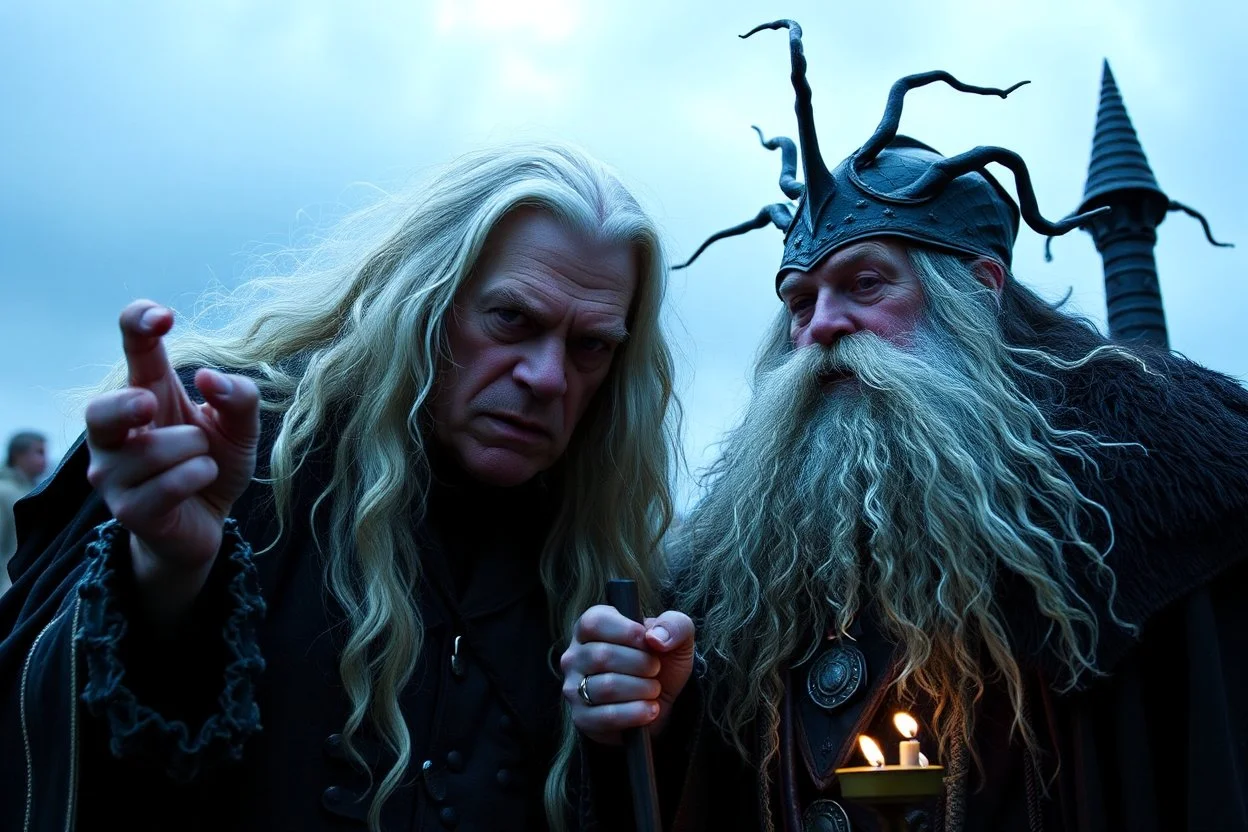 Grima Wormtongue and Theoden.