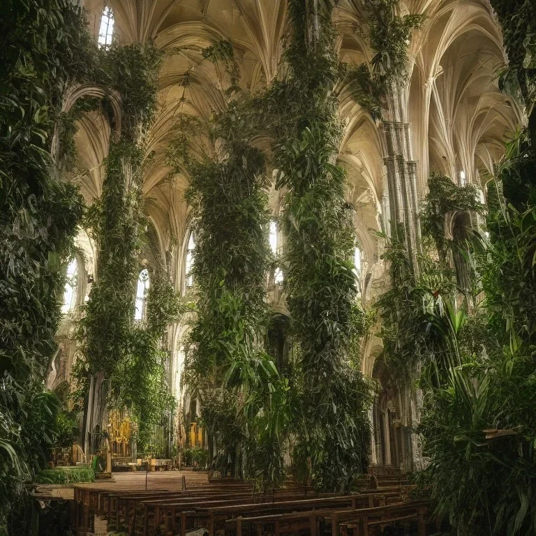 Jungle dans une cathédrale