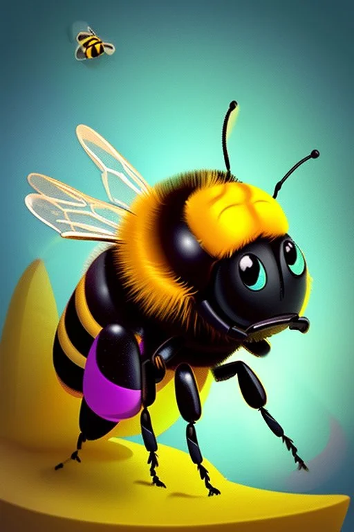 Bee pfp in style of up up up